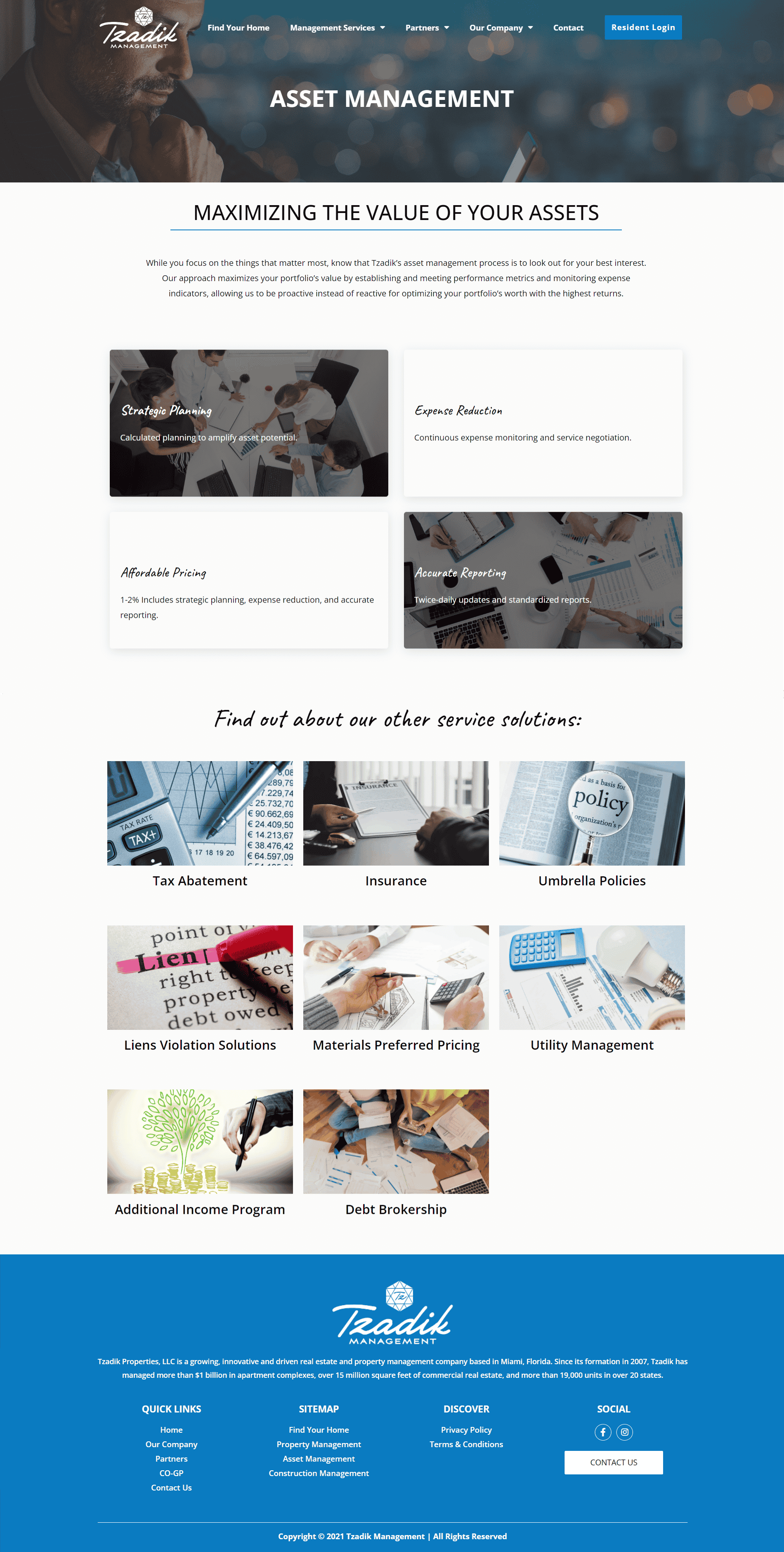Web Design Presentation - Tzadik Management